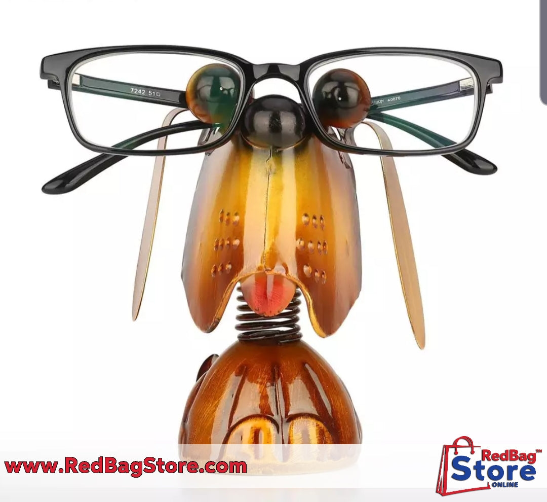 Puppy Dog Animal Stand Eyeglass Holder Iron Sculpture Handicraft Crafting glasses Display Home Decor