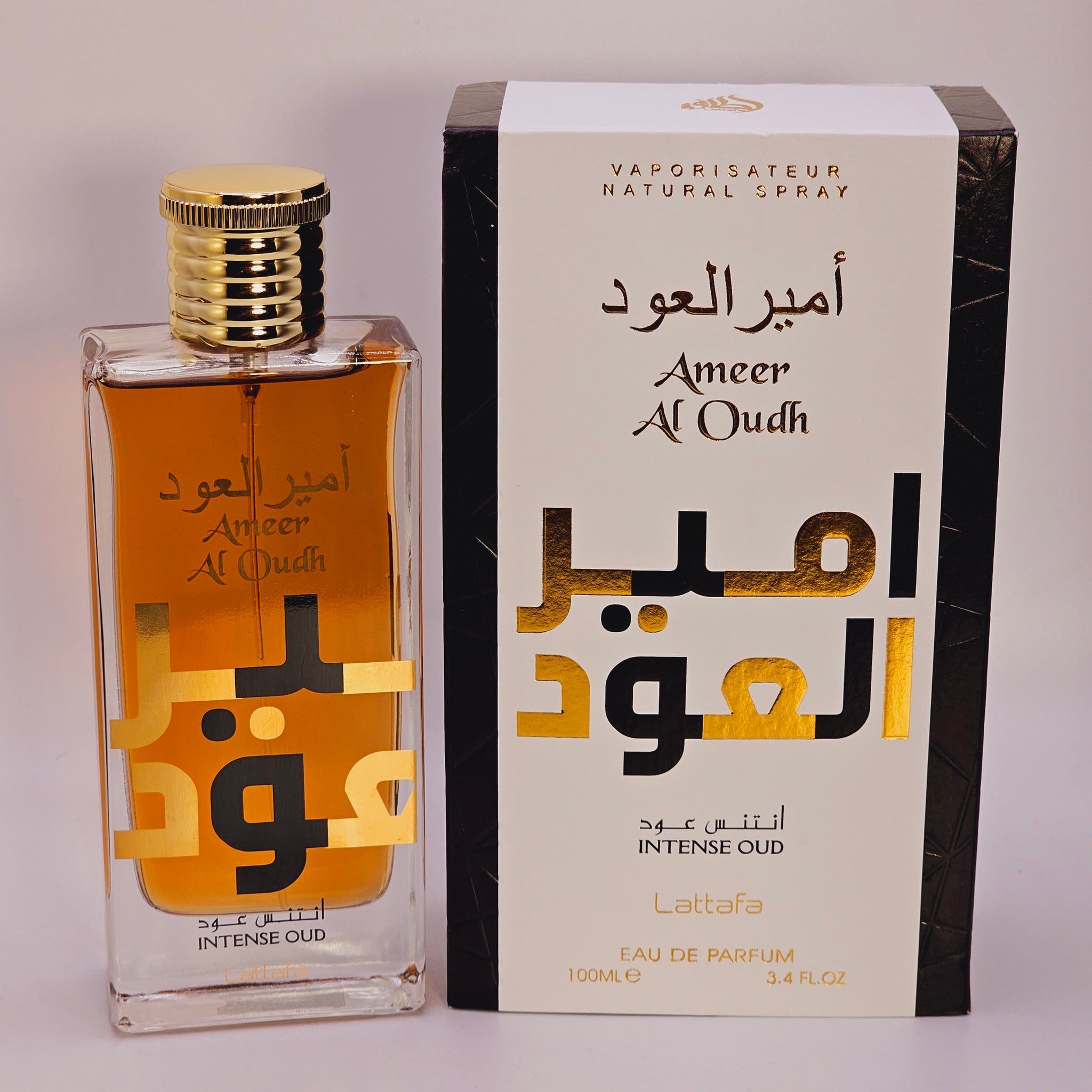 Ameer Al Oudh Intense Oud Eau de Parfum by Lattafa - 3.4 oz Unisex Spray - Premium Oud Fragrance