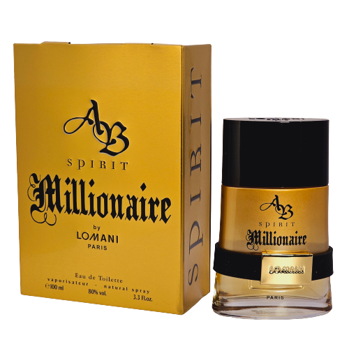 AB Spirit Millionaire by Lomani for Men - 3.3 oz Eau De Toilette