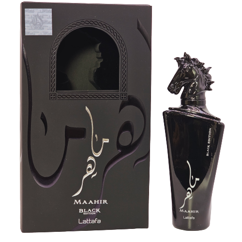 Maahir Black Edition By Lattafa Unisex Eau De Parfum Spray 3.4 oz