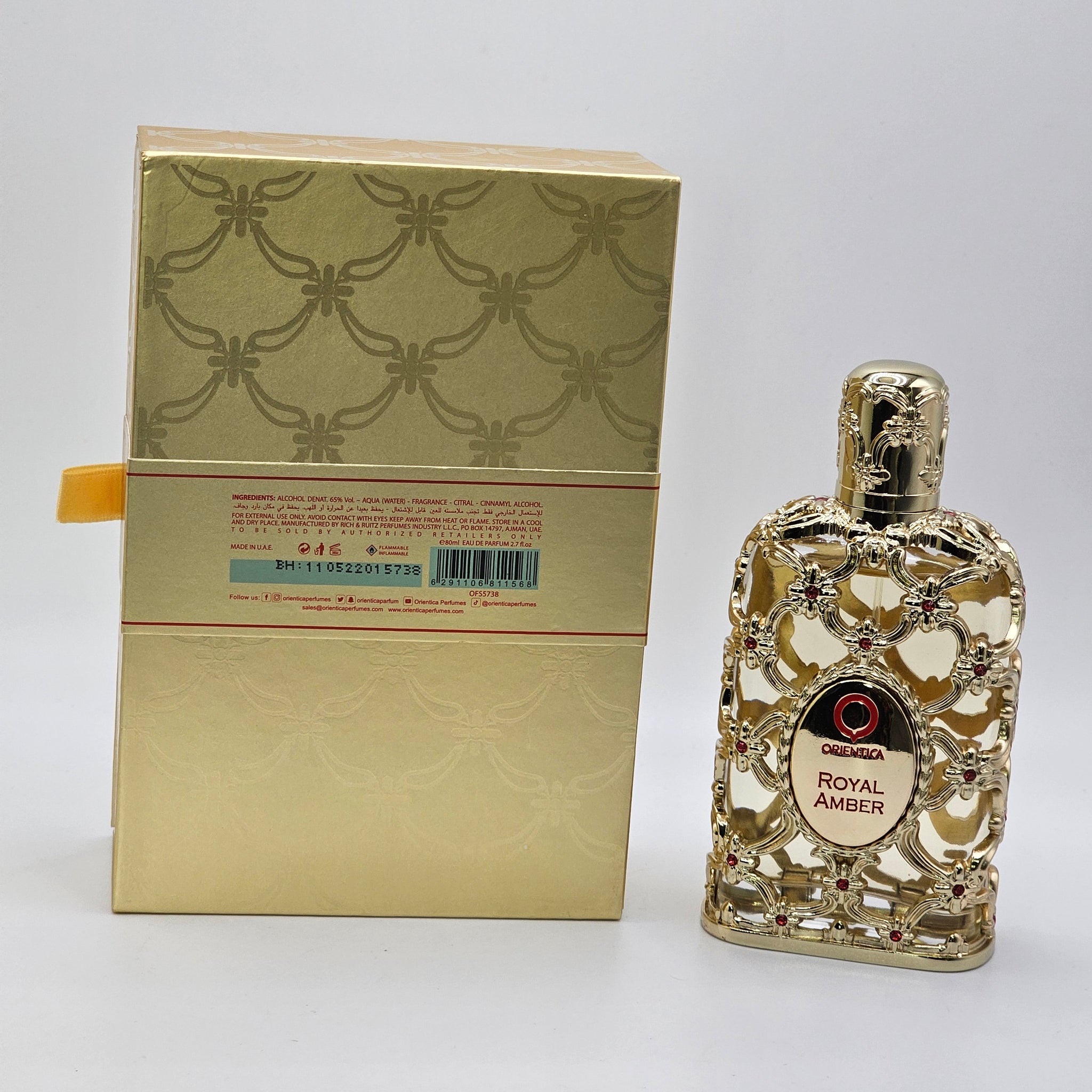 Orientica Royal Amber Luxury Collection Eau De Parfum Unisex 2.7fl Oz