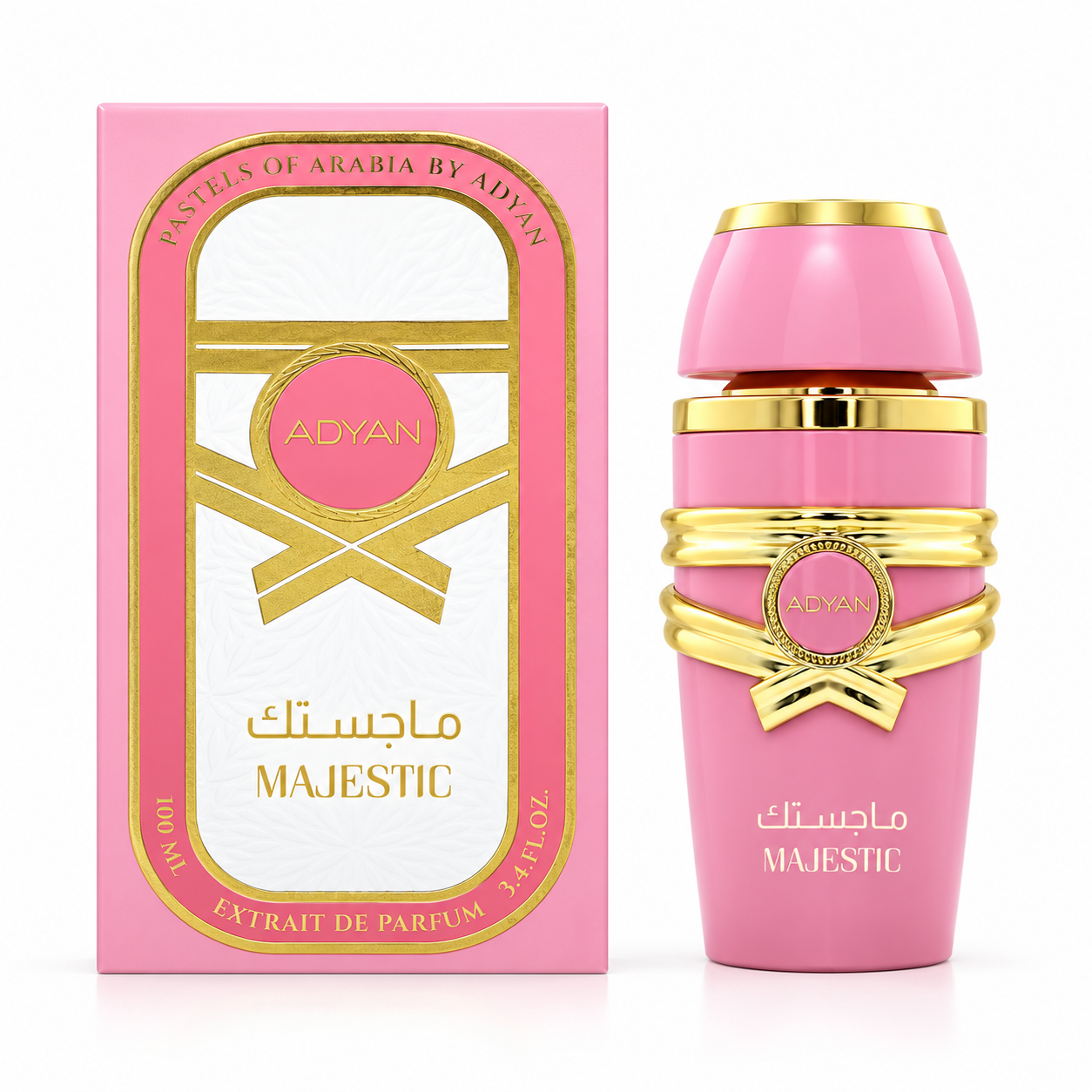 Adyan Majestic Pastels Of Arabia presents an elegant, enveloping fruity, vanilla, sweet profile. Its composition is designed for women and offers a versatile fragrance experience ideal for everyday wear, dates, dinners, and special occasions.