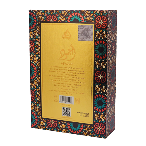 Ajwad Eau De Parfum By Lattafa Unisex 2.0 Oz Amber Rose Sandalwood Sweet Vanilla Caramelized Fruits