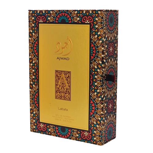 Ajwad Eau De Parfum By Lattafa Unisex 2.0 Oz Amber Rose Sandalwood Sweet Vanilla Caramelized Fruits