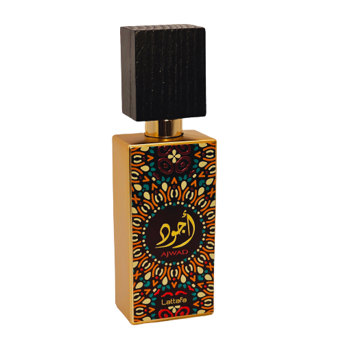 Ajwad Eau De Parfum By Lattafa Unisex 2.0 Oz Amber Rose Sandalwood Sweet Vanilla Caramelized Fruits