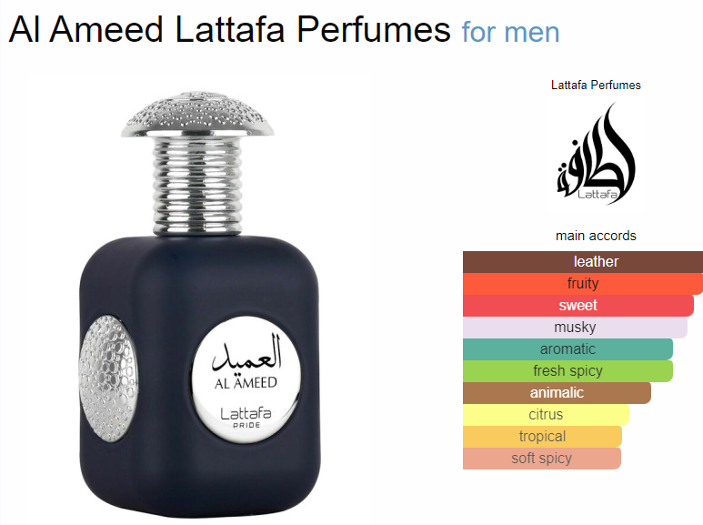 Al Ameed By Lattafa Eau De Parfum For Men 3.4 Oz