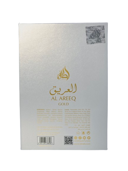 Al Areeq Gold Lattafa Perfumes Unisex 3.4 Oz/100 ML Leather Amber Musky