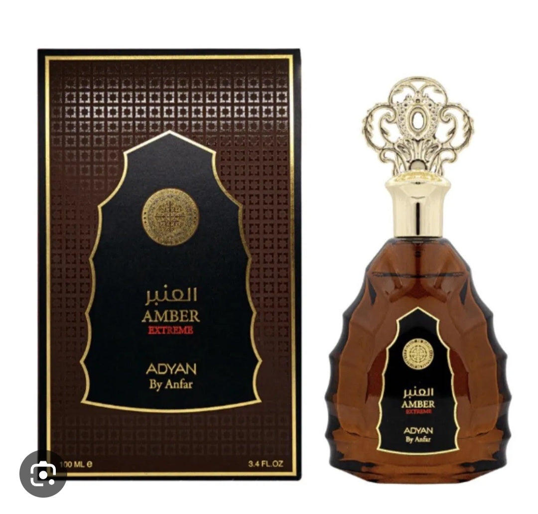 Amber Extreme Eau De Parfum Unisex (Pheromones) By Adyan 100ml/ 3.4oz