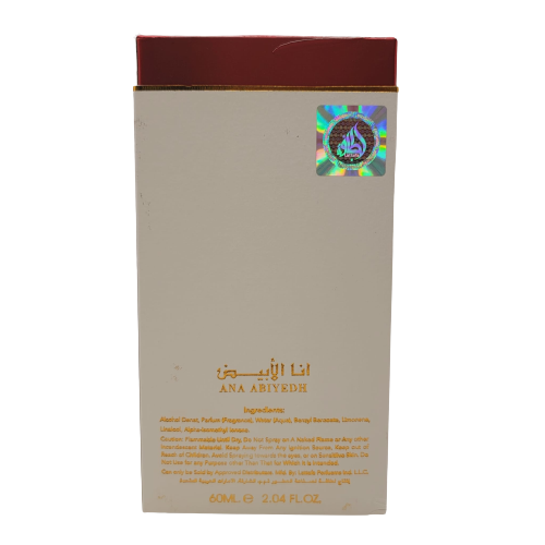 Ana Abiyedh Rouge de Lattafa Eau de Parfum en spray unisex de 3.4 oz - Una fragancia cautivadora