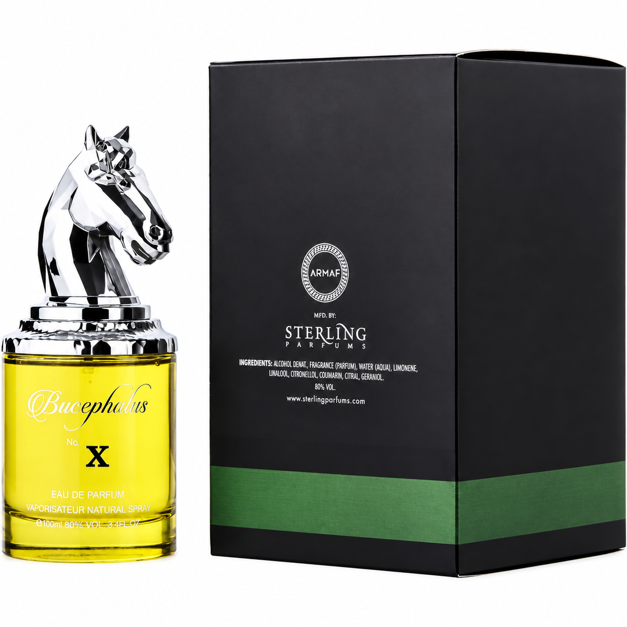 Armaf Bucephalus No. X opens with Bergamot, Grapefruit, Black Pepper, reveals Leather, Oud, Geranium at the heart, and settles into Sandalwood, Vetiver, Amber, Musk in the base. Its fruity, woody, amber profile creates an elegant, versatile presence ideal for everyday wear, dates, dinners, and special occasions.