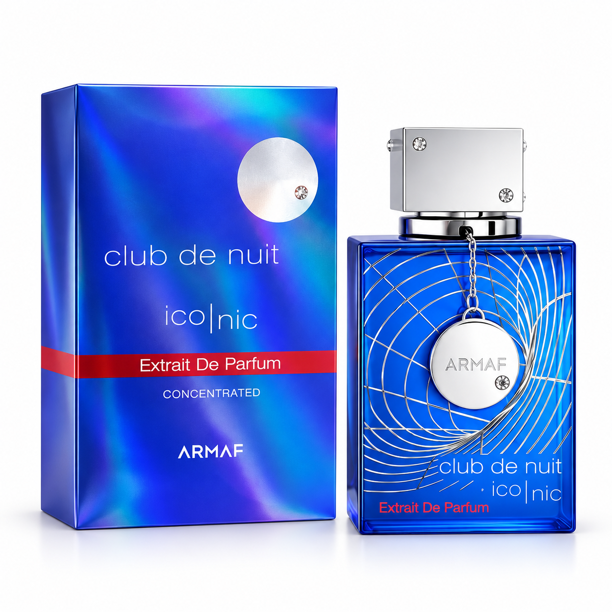 Armaf Club De Nuit Iconic Extrait De Parfum Concentrated is a bold, sophisticated woody-aromatic fragrance crafted for the modern man. This concentrated Extrait de Parfum delivers an intense opening of fresh citrus and blackcurrant, evolving into a rich heart of birch, jasmine, and rose, with a deep base of patchouli, musk, and ambergris — perfect for evening wear and special occasions.