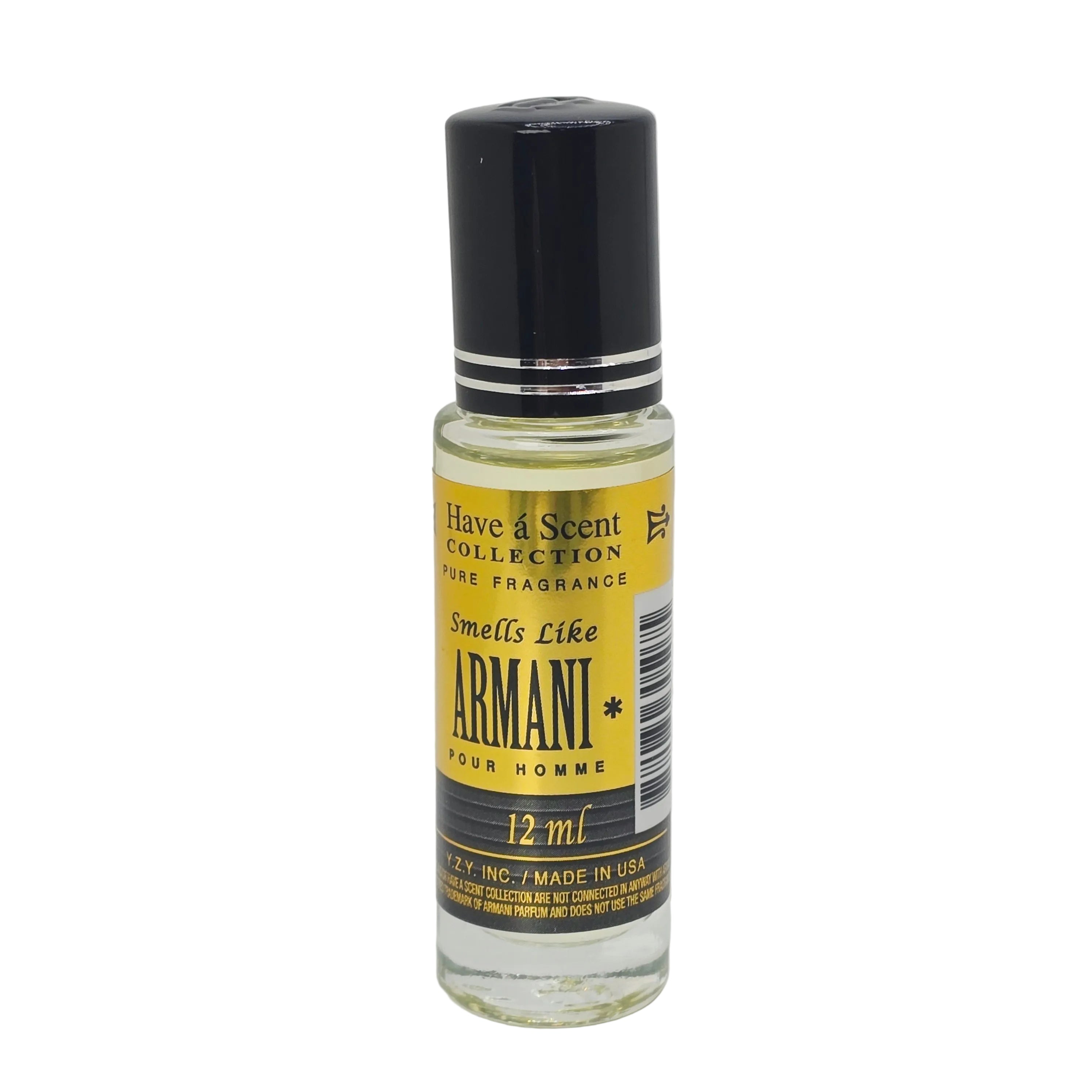 Armani Pour Homme inspired 12ml roll-on body oil. Long-lasting pure fragrance oil with easy roll-on applicator. Perfect for on-the-go application.