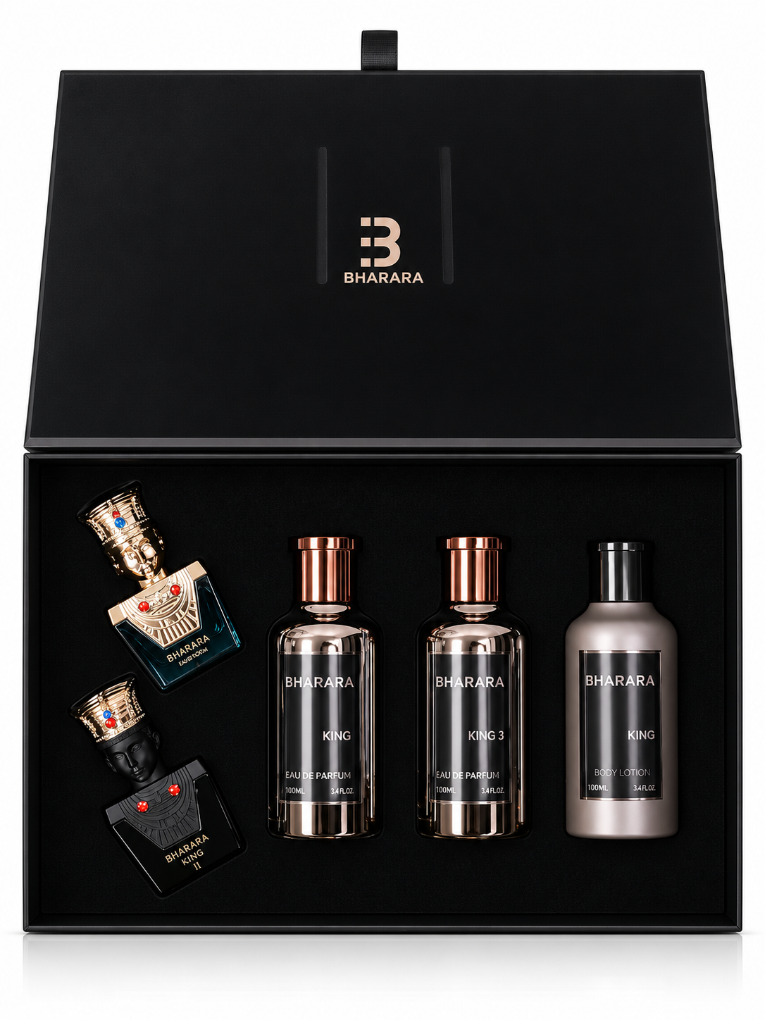Bharara King Gift Set for Men, 3-Piece Eau de Parfum 3.4 oz / 100 ml