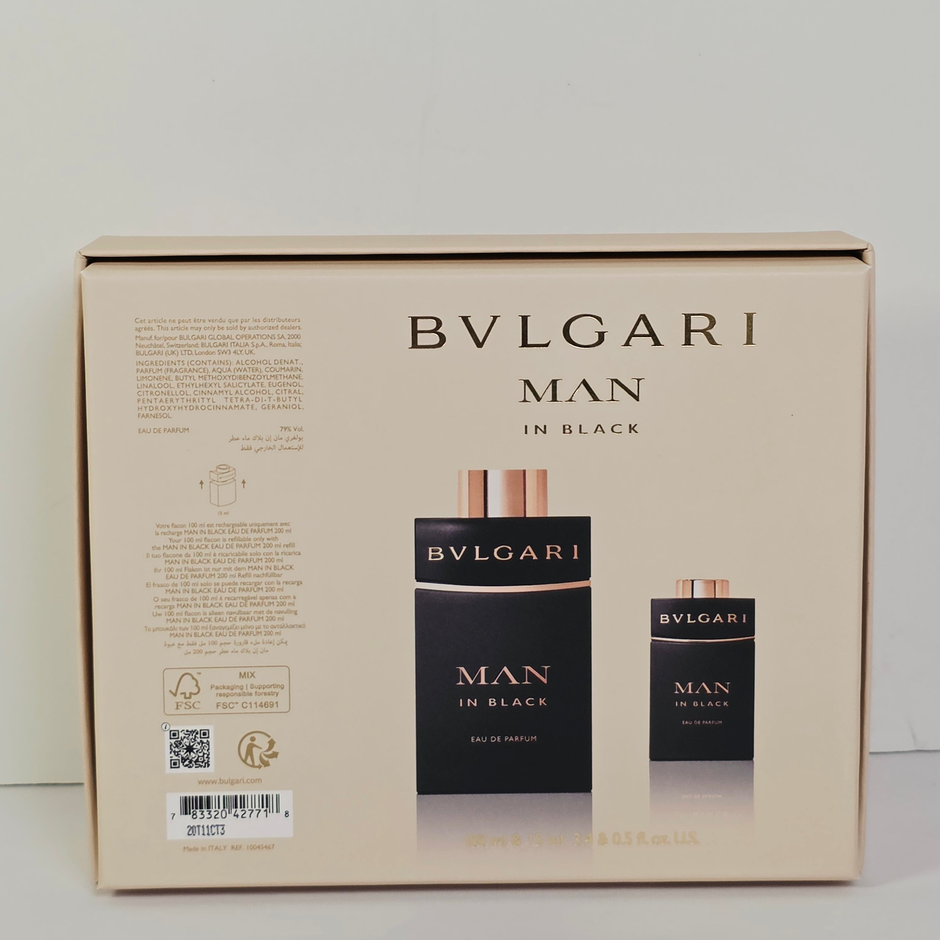 Bvlgari Man In Black 2-Pc Gift Set with luxury box