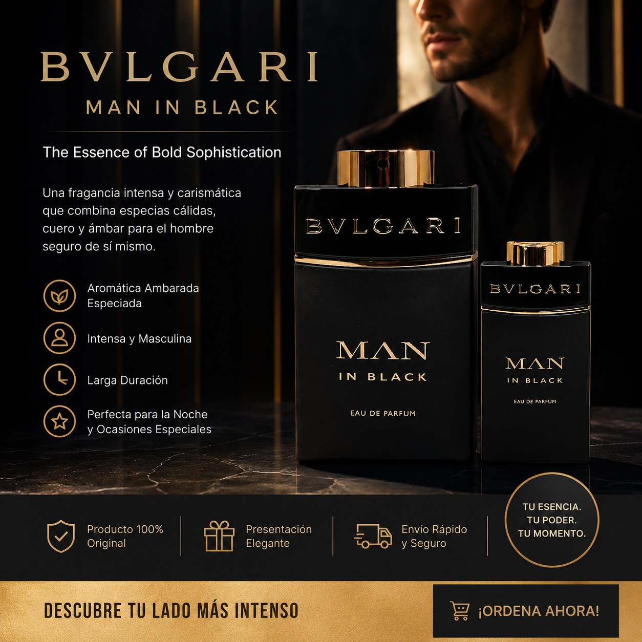 Bvlgari Man In Black 2-Pc Gift Set EDP 3.4 oz Men