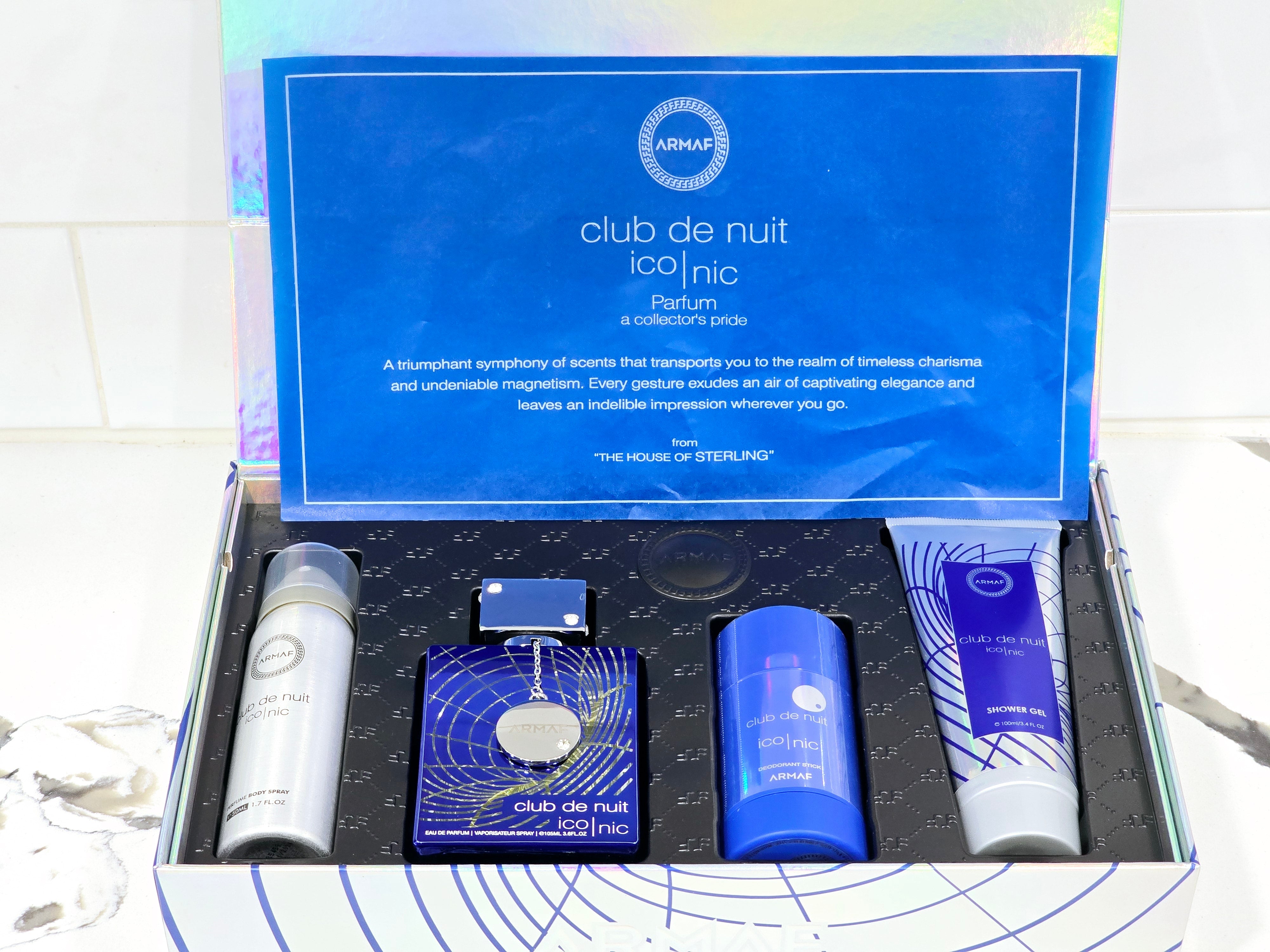 Gift Set 4 Pcs Club De Nuit Blue Iconic For Men By Armaf Eau De Parfum