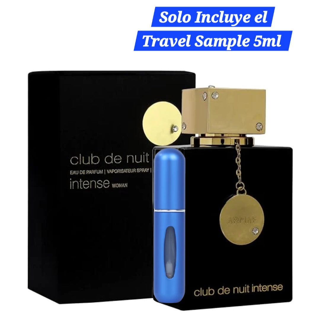 Captivating, feminine, and intensely alluring — Club de Nuit Intense Women by Armaf is a fragrance that turns heads and lingers in memory. This rich floral fruity scent opens with a vibrant burst of blackcurrant and peach, blooms into a lush bouquet of rose and jasmine, and settles into a warm, sensual base that feels like a second skin. Try it in our convenient 5ml travel spray and let your presence speak before you do.