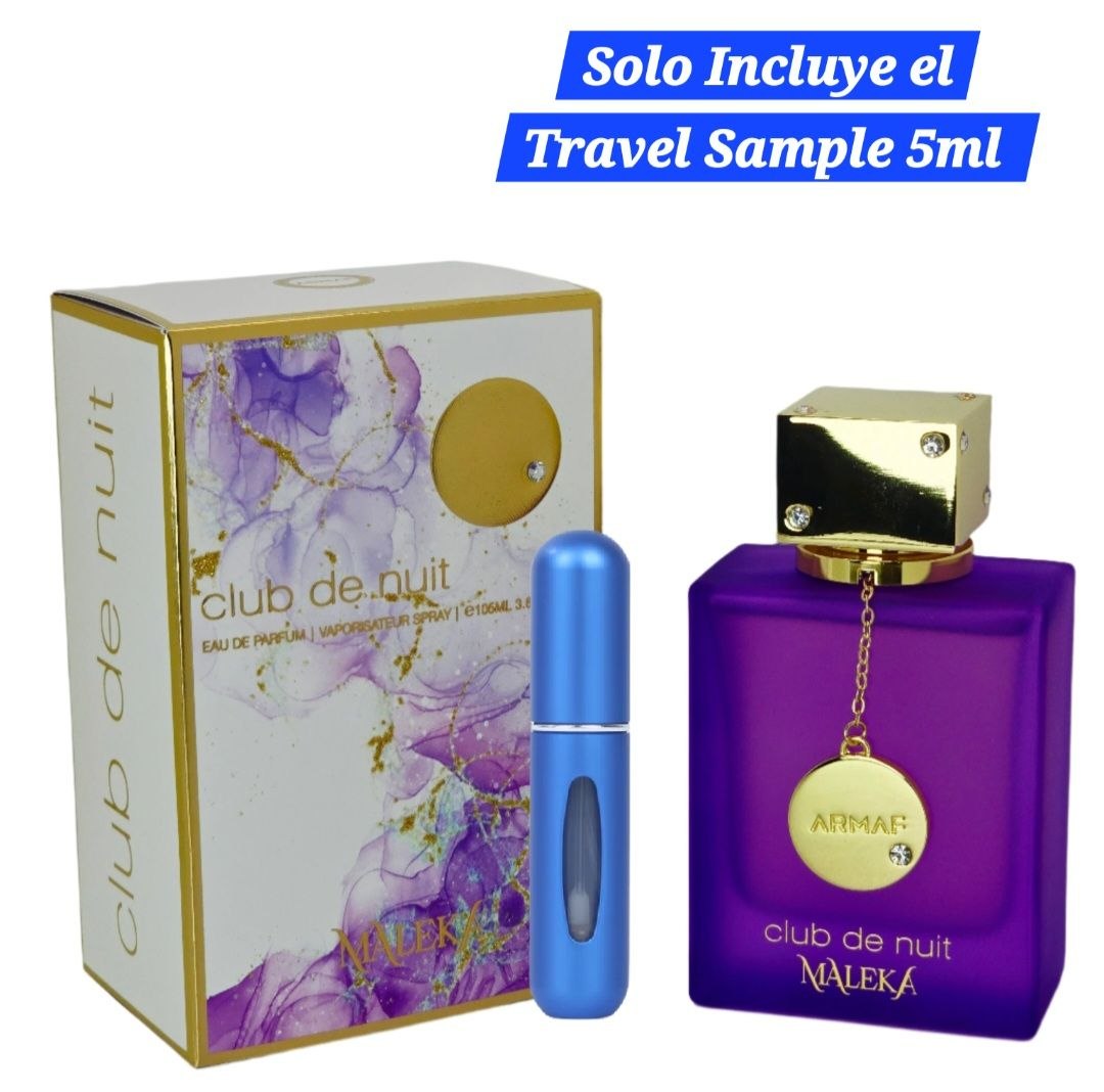 Regal, opulent, and unmistakably feminine — Club de Nuit Maleka by Armaf is a fragrance fit for royalty. This luxurious oriental floral opens with a sparkling burst of citrus and berry, unfolds into a rich, velvety heart of rose and oud, and settles into a warm, golden base that wraps around you like silk. Try it in our convenient 5ml travel spray and wear your crown wherever you go.