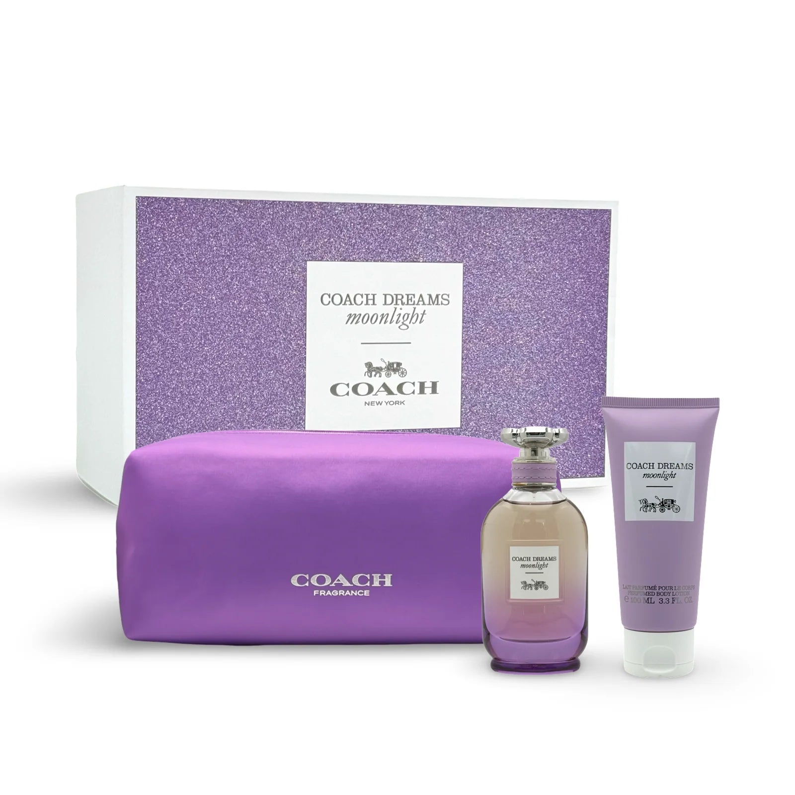 Coach Dreams Moonlight Gift Set – EDP 3 oz + Lotion + Travel Bag