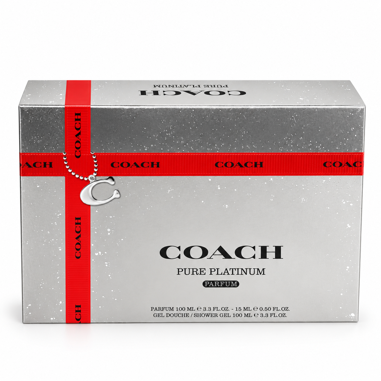 Set de Regalo de 3 Piezas Coach Pure Platinum Parfum para Hombre – 100ml