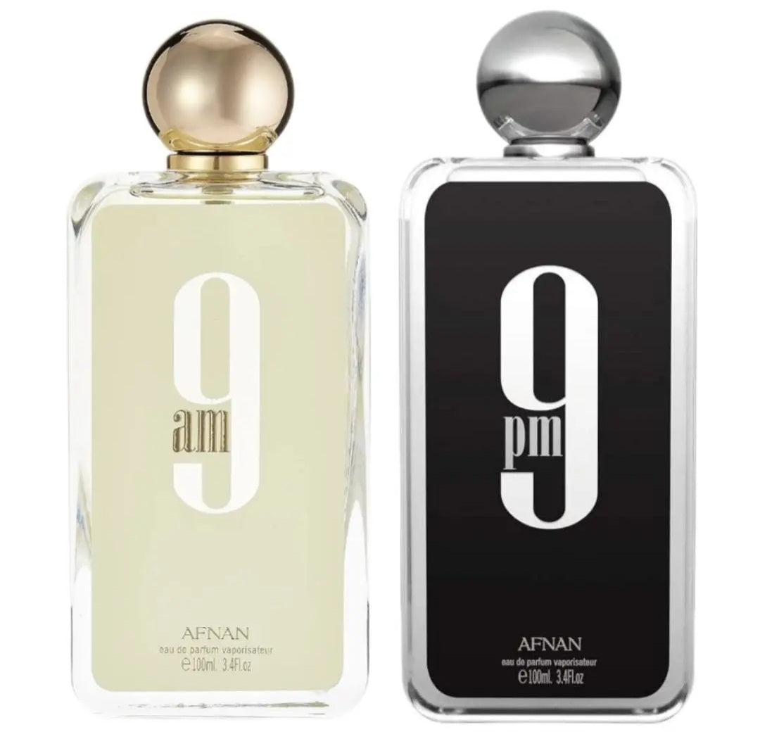 Mega Combo Afnan 9AM Dive 9AM Pour Femme 9PM Pour Femme 9AM 9PM Men Eau De Parfum 3.4oz/100ml