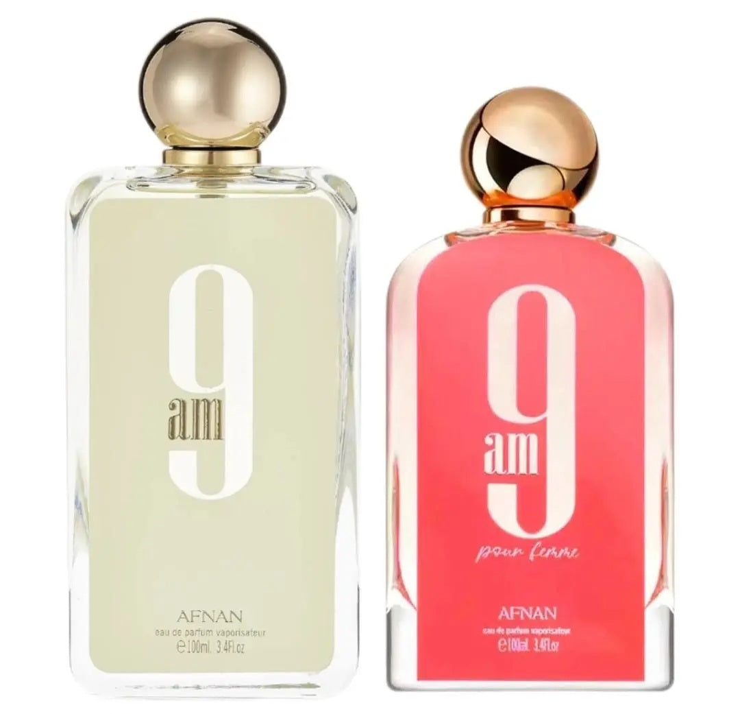 Mega Combo Afnan 9AM Dive 9AM Pour Femme 9PM Pour Femme 9AM 9PM Men Eau De Parfum 3.4oz/100ml