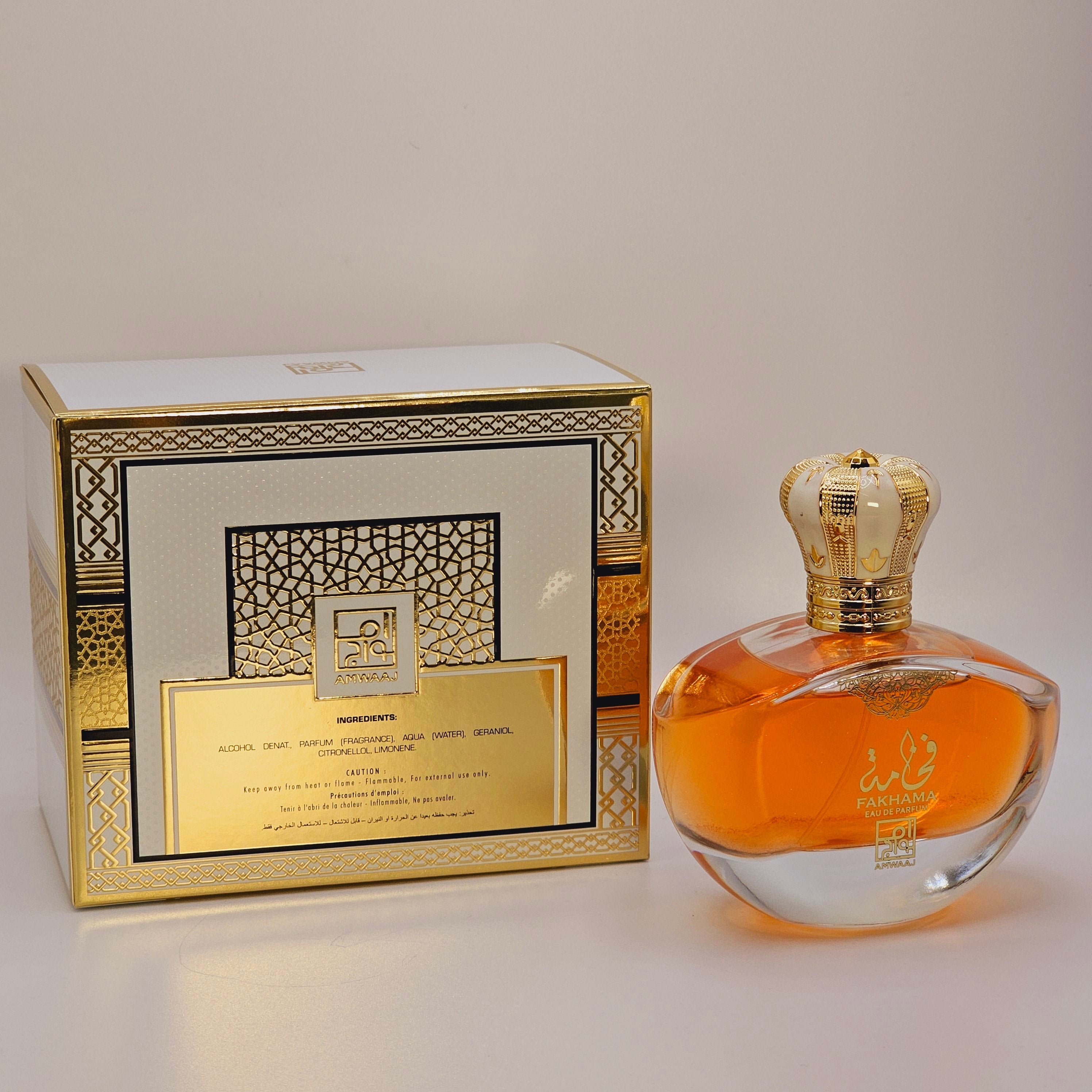 Fakhama Eau De Parfum For Women 3.4oz/100ml By Amwaaj Floral Fruity Fragrance