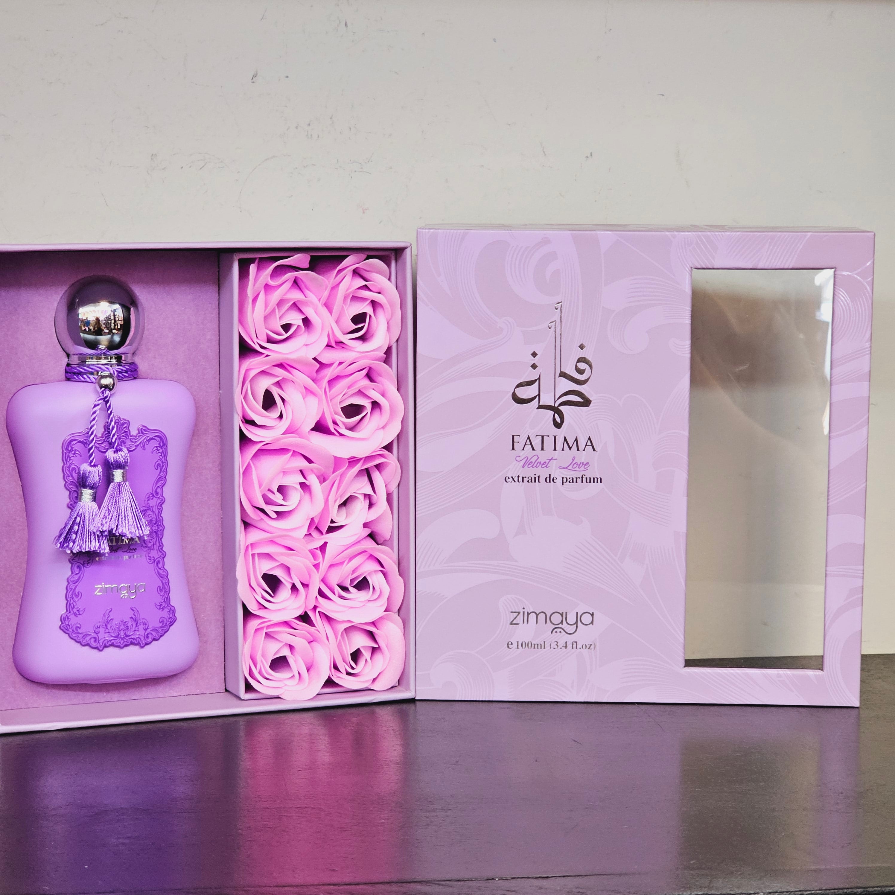 Fatima Velvet Love Extrait De Parfum Para Mujer de Zimaya 3.4oz/100ml Fragancias