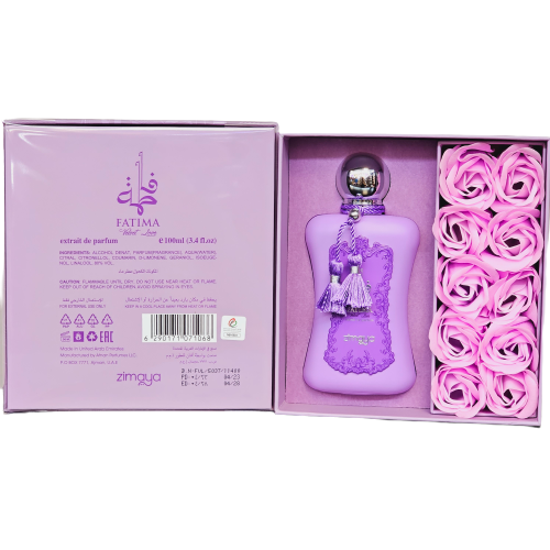 Fatima Velvet Love Extrait De Parfum Para Mujer de Zimaya 3.4oz/100ml Fragancias