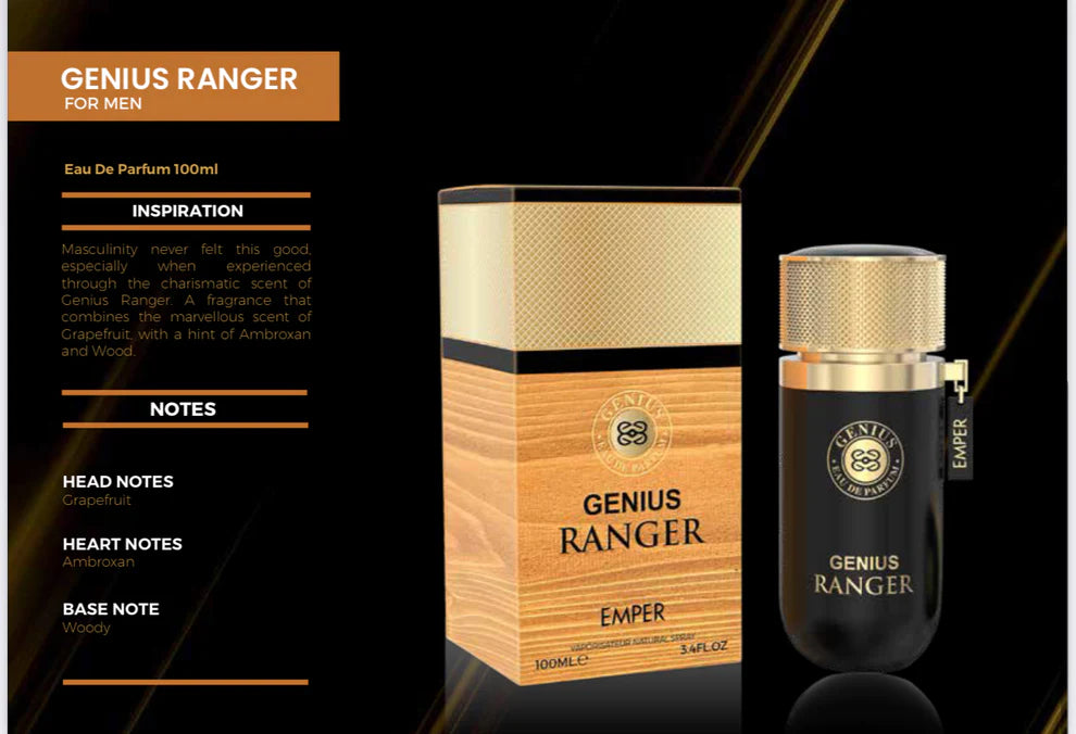 Genius Ranger de Emper Eau De Parfum para hombres 3.4oz/100ml