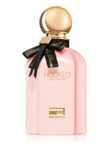 Hooked Pour Femme By Rue Broca For Women 3.4 Oz Fruity Rose Woody Musky Sweet Amber Powdery Earthy Aromatic Floral