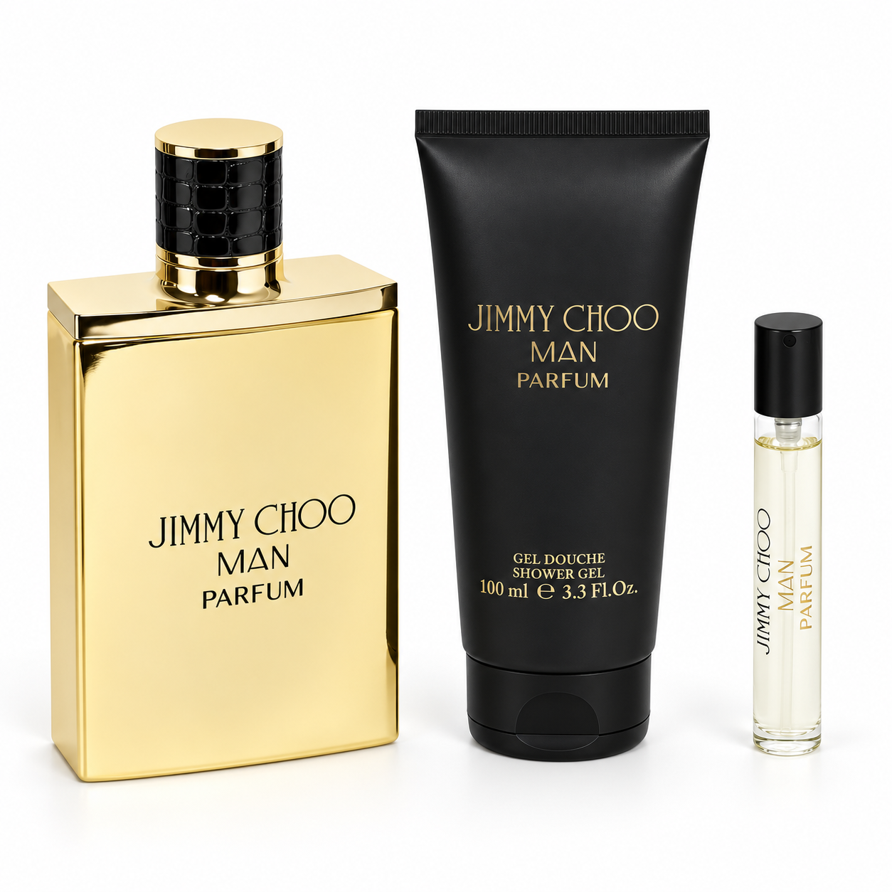 Set de regalo de 3 piezas Jimmy Choo Man Parfum para hombre – 100 ml