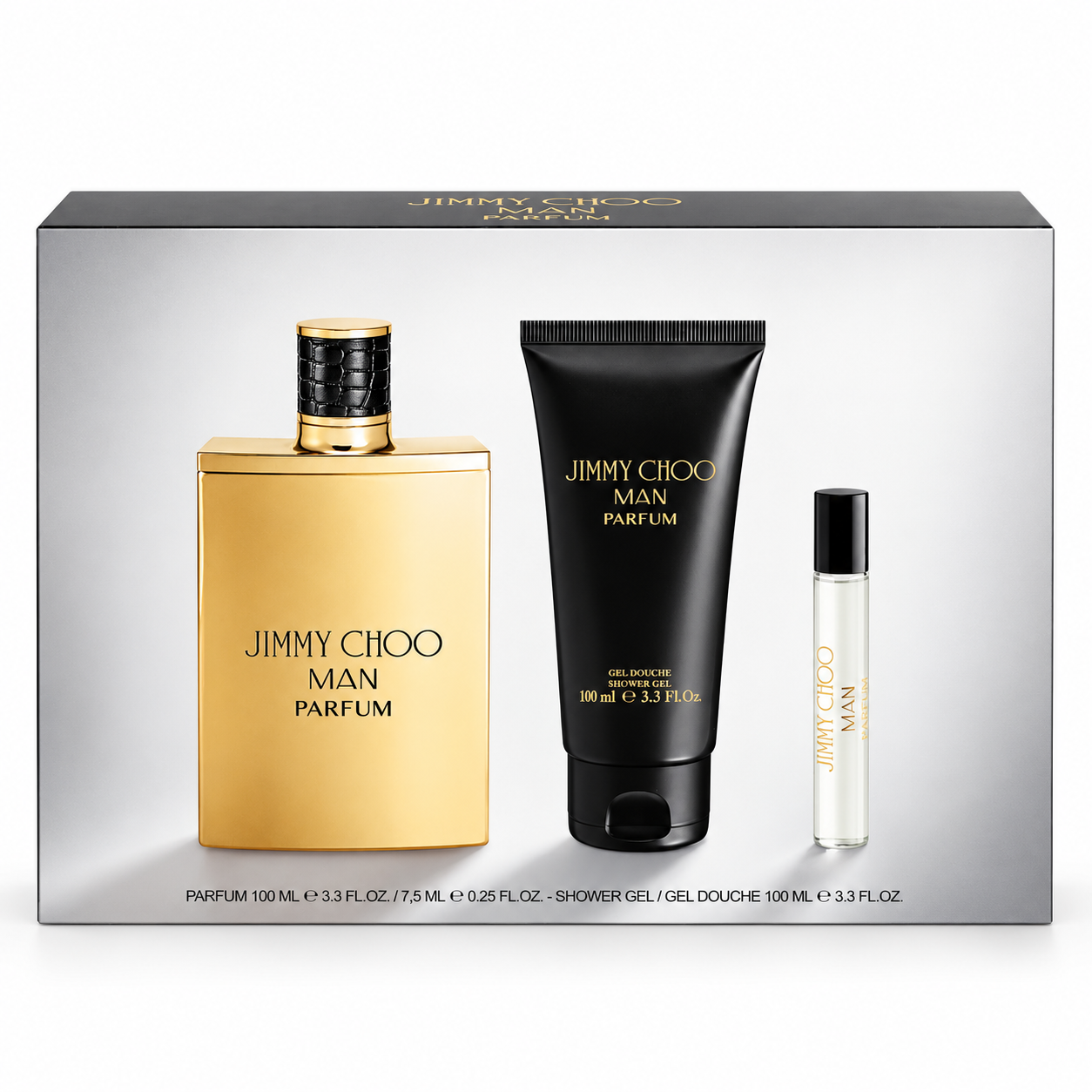 Set de regalo de 3 piezas Jimmy Choo Man Parfum para hombre – 100 ml