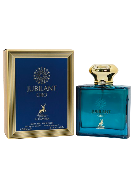Jubilant Oro By Maison Alhambra For Men Eau De Parfum 3.4oz/100ml Mint Apple Lemon Vetiver