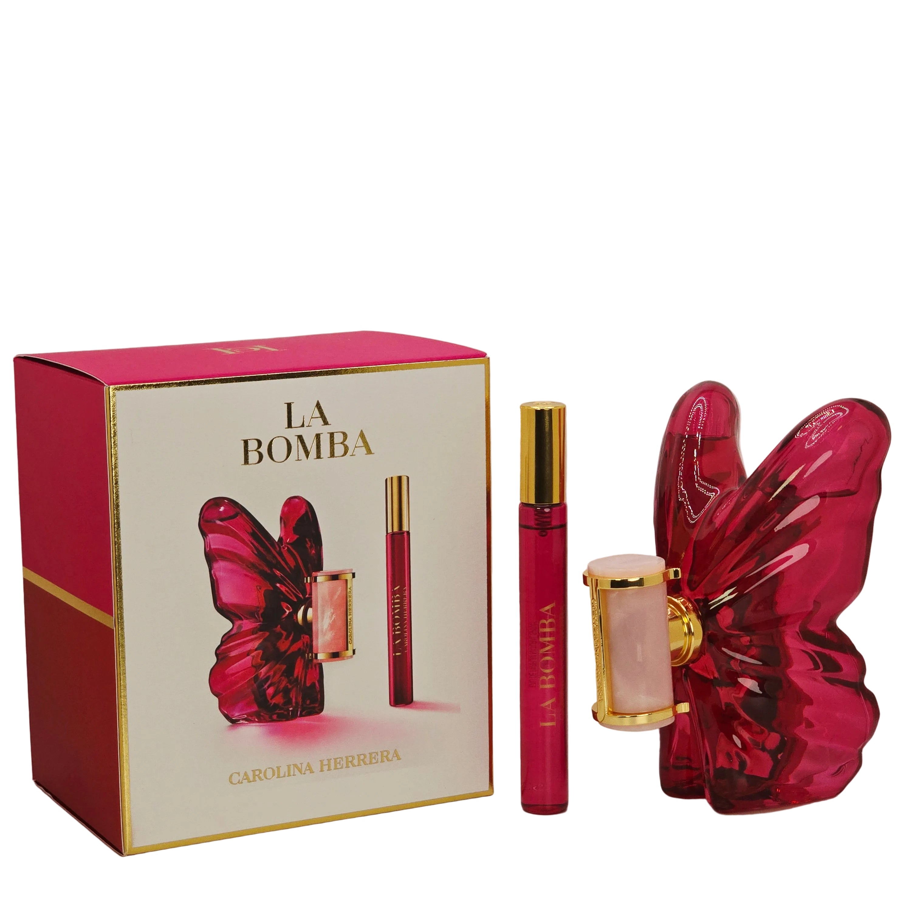La Bomba by Carolina Herrera - 2-Piece Gift Set: 2.7 oz EDP Aerosol, 0.34 oz EDP Spray (Mini)