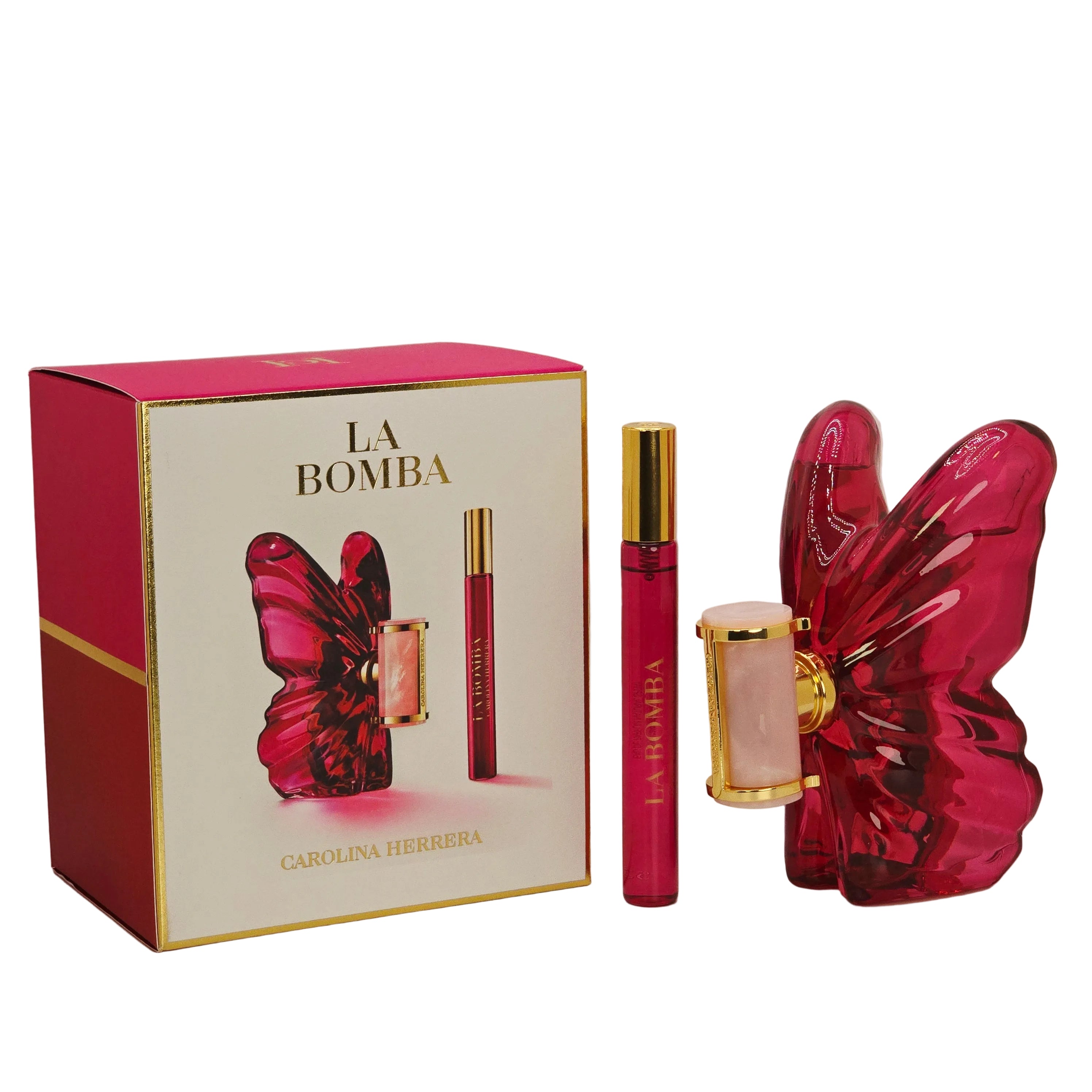 La Bomba by Carolina Herrera - 2-Piece presents an elegant, enveloping floral, oriental, vanilla profile. Its composition is designed for women and offers a versatile fragrance experience ideal for everyday wear, dates, dinners, and special occasions.