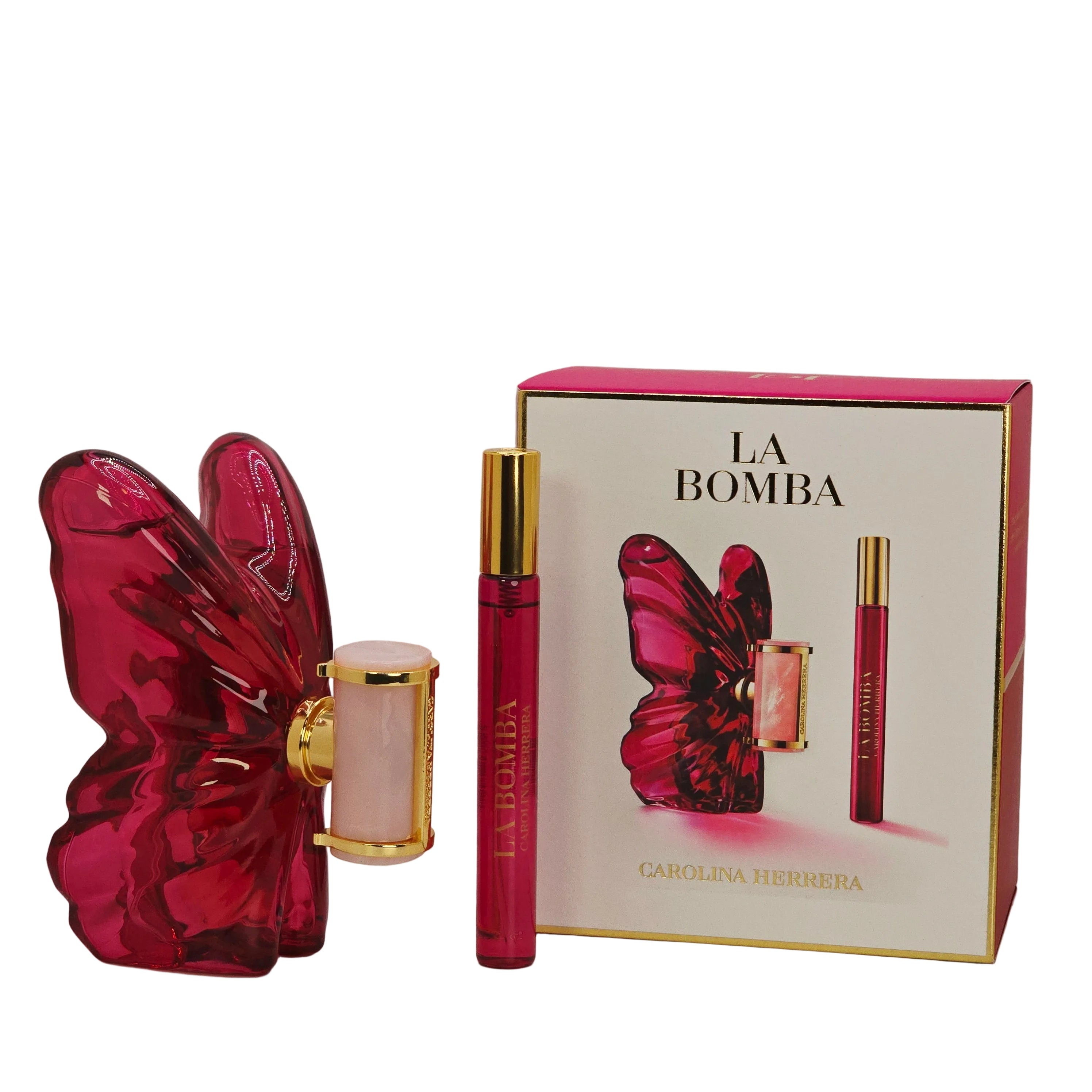 La Bomba by Carolina Herrera - 2-Piece Gift Set: 2.7 oz EDP Aerosol, 0.34 oz EDP Spray (Mini)