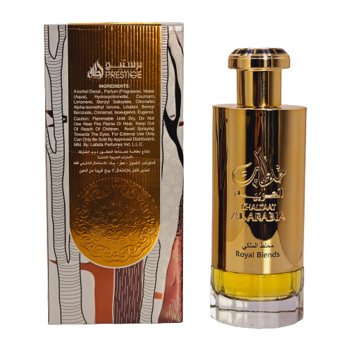 Lattafa Khaltaat Al Arabia Royal Blends presents an elegant, enveloping fruity, woody, amber profile. Its composition is designed for women and men and offers a versatile fragrance experience ideal for everyday wear, dates, dinners, and special occasions.