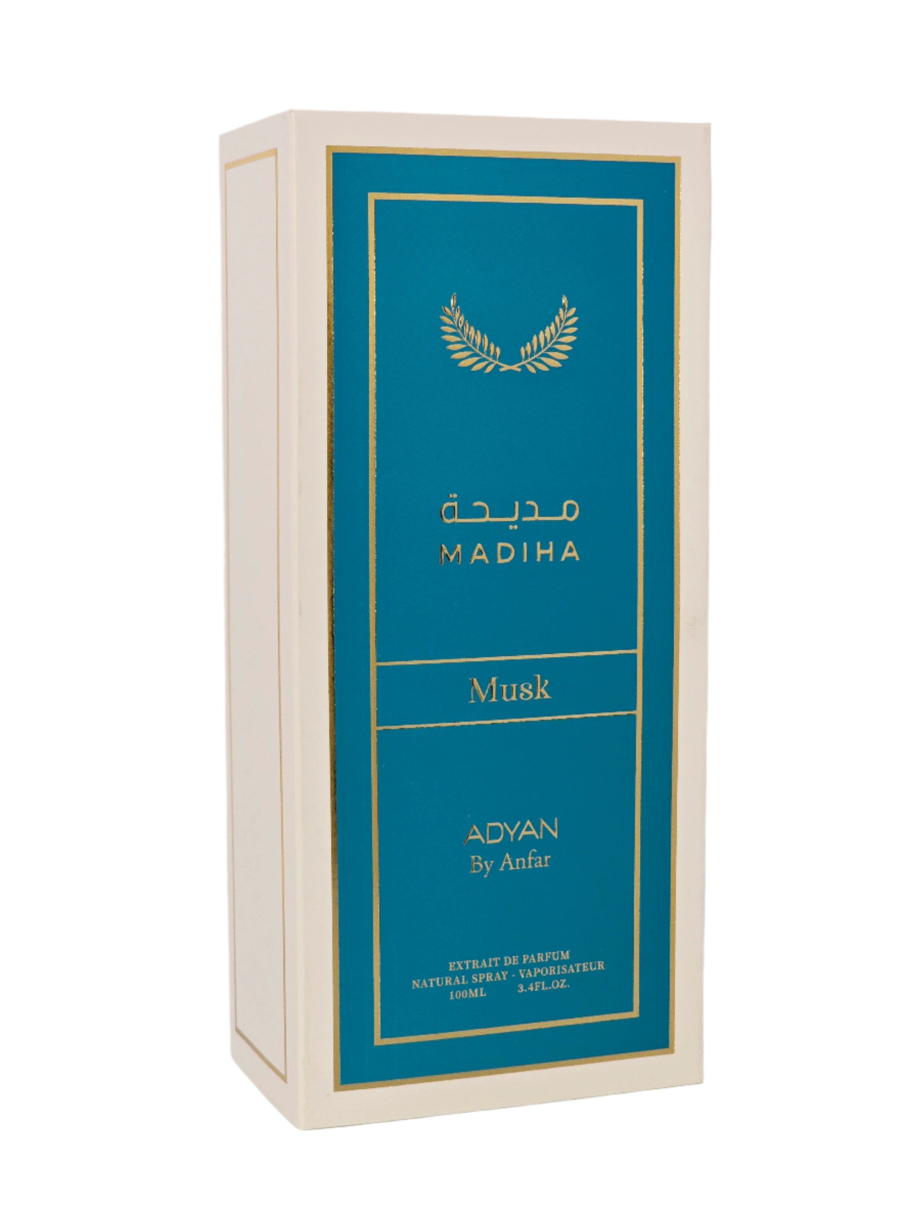 Madiha Musk By Adyan (Anfar) edp 3.4 Fl Oz for Women Fresh Clean Summer Ideal