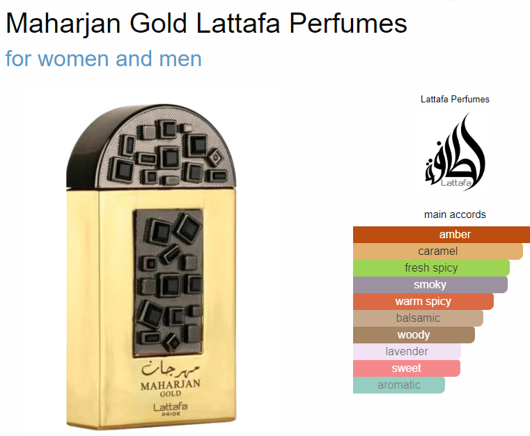 Maharjan Gold Unisex by Lattafa Eau De Parfum 3.4oz/100ml