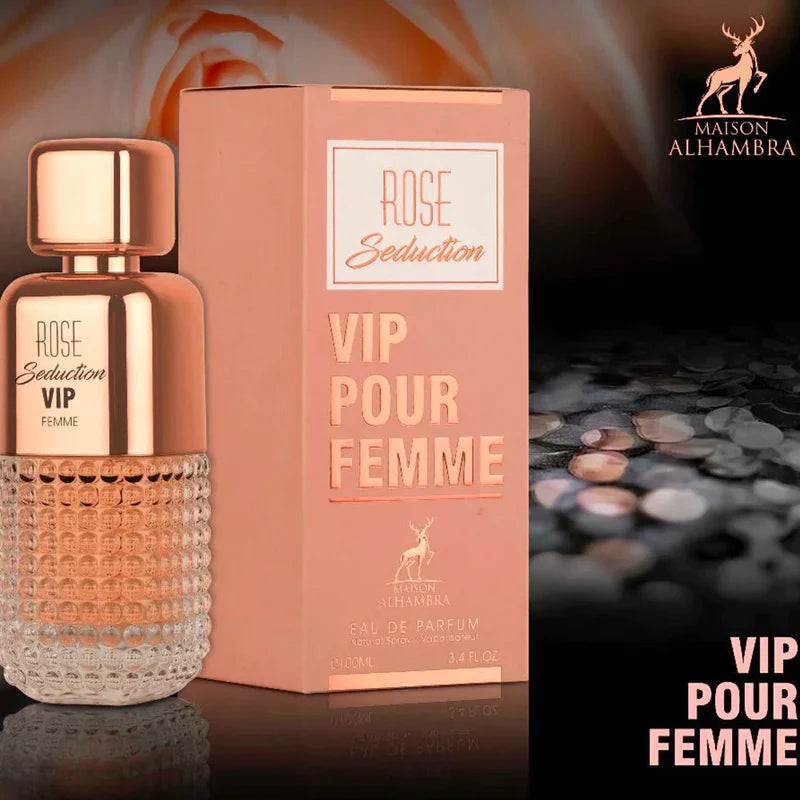 Maison Alhambra Rose Seduction Vip EDP 3.4 oz Mujer