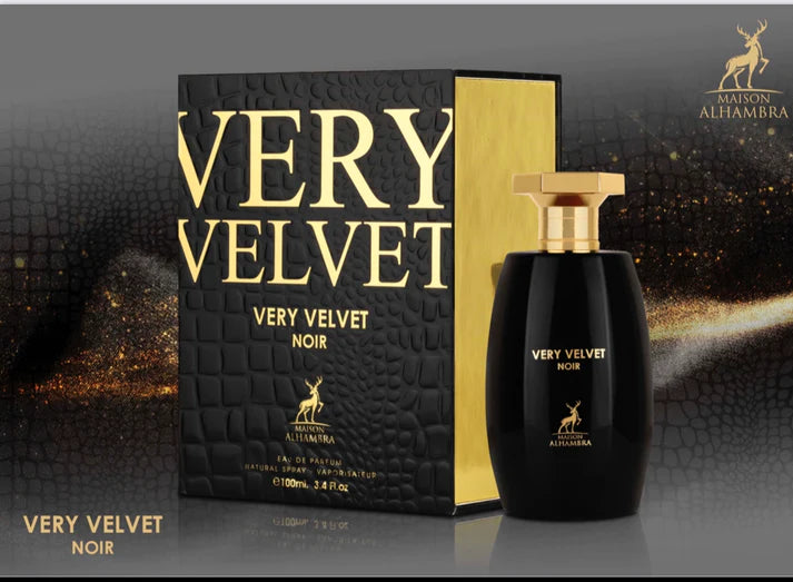 Maison Alhambra Very Velvet Noir opens with Citrus Notes, Plum, Apple, reveals Floral Notes, Musk at the heart, and settles into Sandalwood, Amber in the base. Its floral, woody, amber profile creates an elegant, versatile presence ideal for everyday wear, dates, dinners, and special occasions.