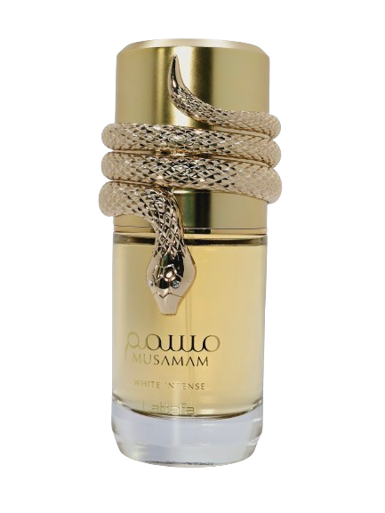 Musamam White Intense By Lattafa Unisex 3.4oz/100ml Citrus Woody Sweet Coconut Amber Yellow Floral