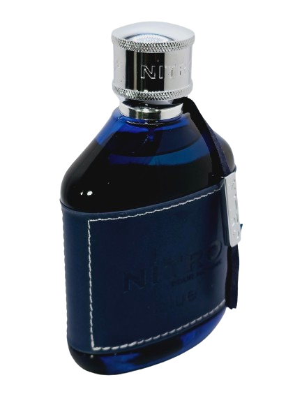 Nitro Blue Eau De Parfum By Dumont For Men 3.4 Oz Sweet Amber Aromatic Balsamic Citrus Woody