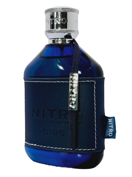 Nitro Blue Eau De Parfum By Dumont For Men 3.4 Oz Sweet Amber Aromatic Balsamic Citrus Woody