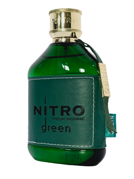 Travel Sample Tester 5ML Nitro Green Eau De Parfum By Dumont For Men Amber Woody Warm Spicy Powdery Vanilla Fresh Leather Lavender