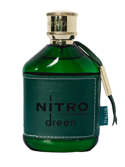Nitro Green  Eau De Parfum By Dumont For Men 3.4 Oz Amber Woody Warm Spicy Powdery Vanilla Fresh Leather Lavender