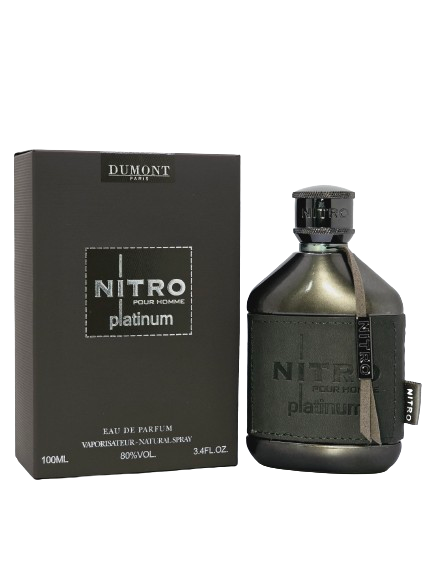 Nitro Platinum Men's Eau De Parfum 3.4 oz Patchoulli Amber Pineapple Lavender Musk