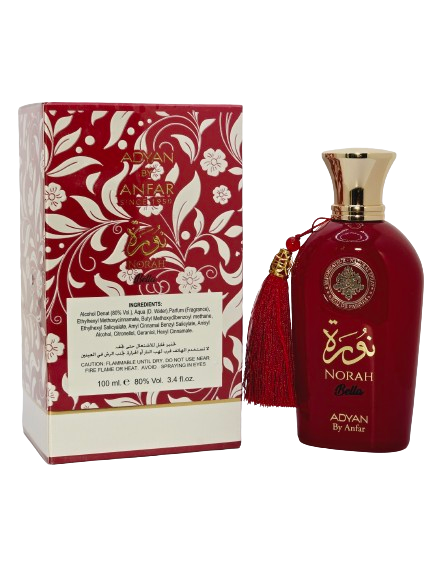 Norah Bella By Adyan Eau De Parfum For Women 3.4oz/100ml Rose Cedar Vanilla Musk