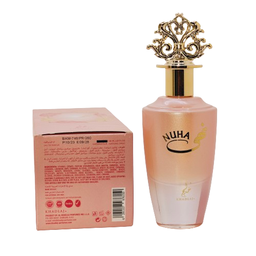 Nuha Eau de Perfume By Khadlaj Spray For Women 85 ML/2.8oz Apple and Coconut Sandalwood, Cashmeran Vanilla Jasmine
